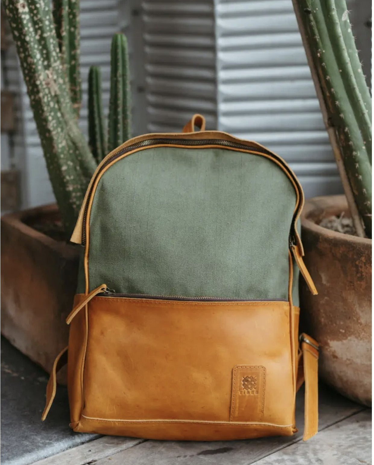 canvas leather trim backpack Urban Scholar Backpack – IdealThread